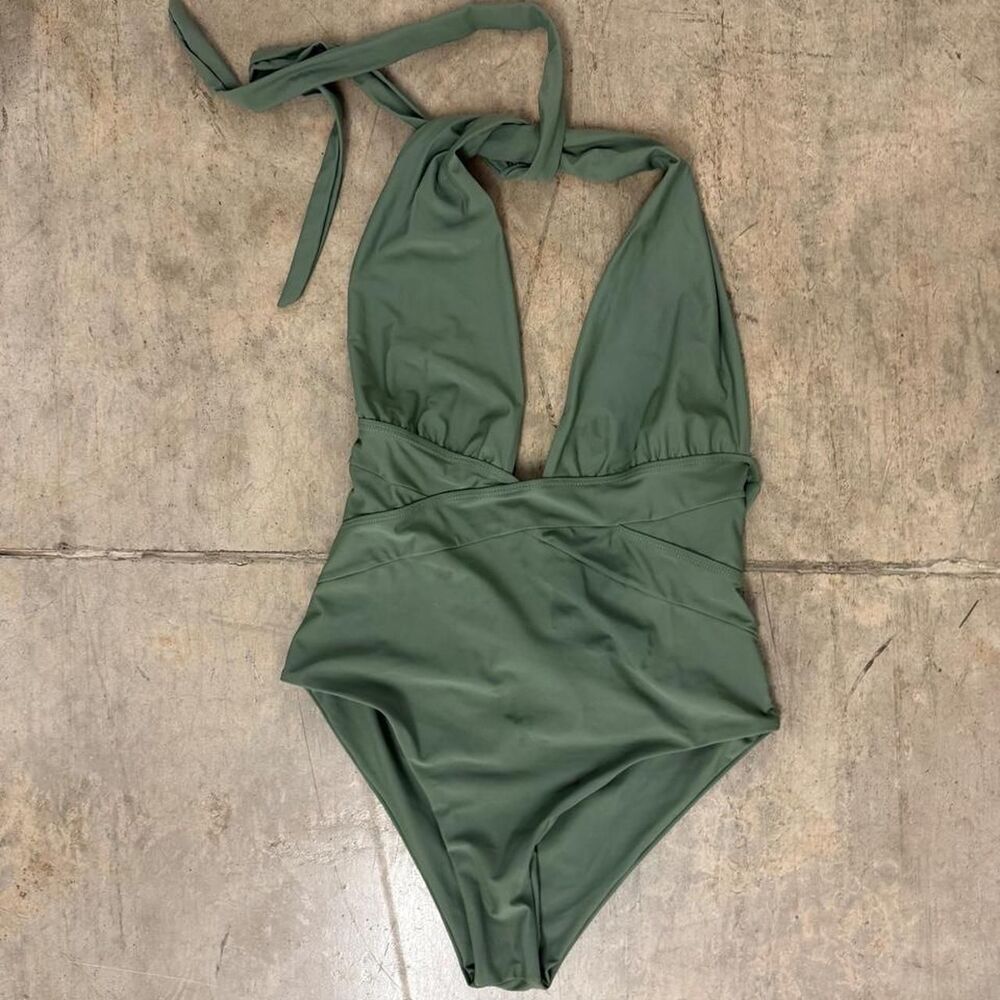 Women's Green One Piece Swimsuit